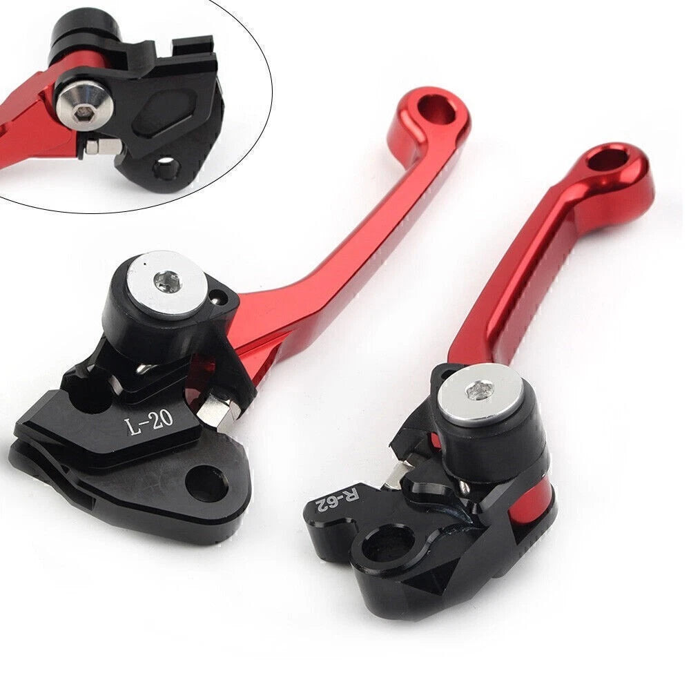 CNC Aluminum Brake Clutch Levers for Suzuki RMZ450 (2005–2022) - Red