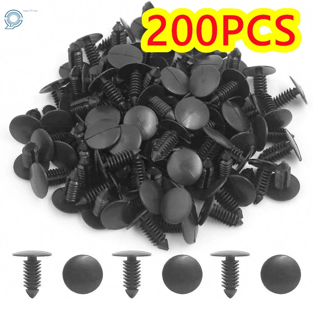 Set of 200 Plastic Rivets for Car Fender Hole (Universal)