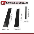 6 Pcs Door Pillar Window Trim for Mercedes E-Class (2010-2015) Black