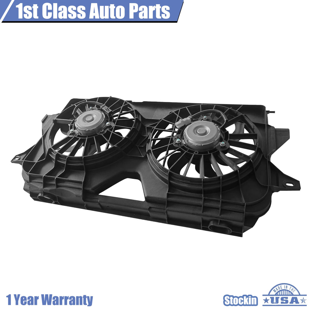 Dual Radiator Fan with Motor for Chrysler Town & Country, Dodge Grand (2005–2007)