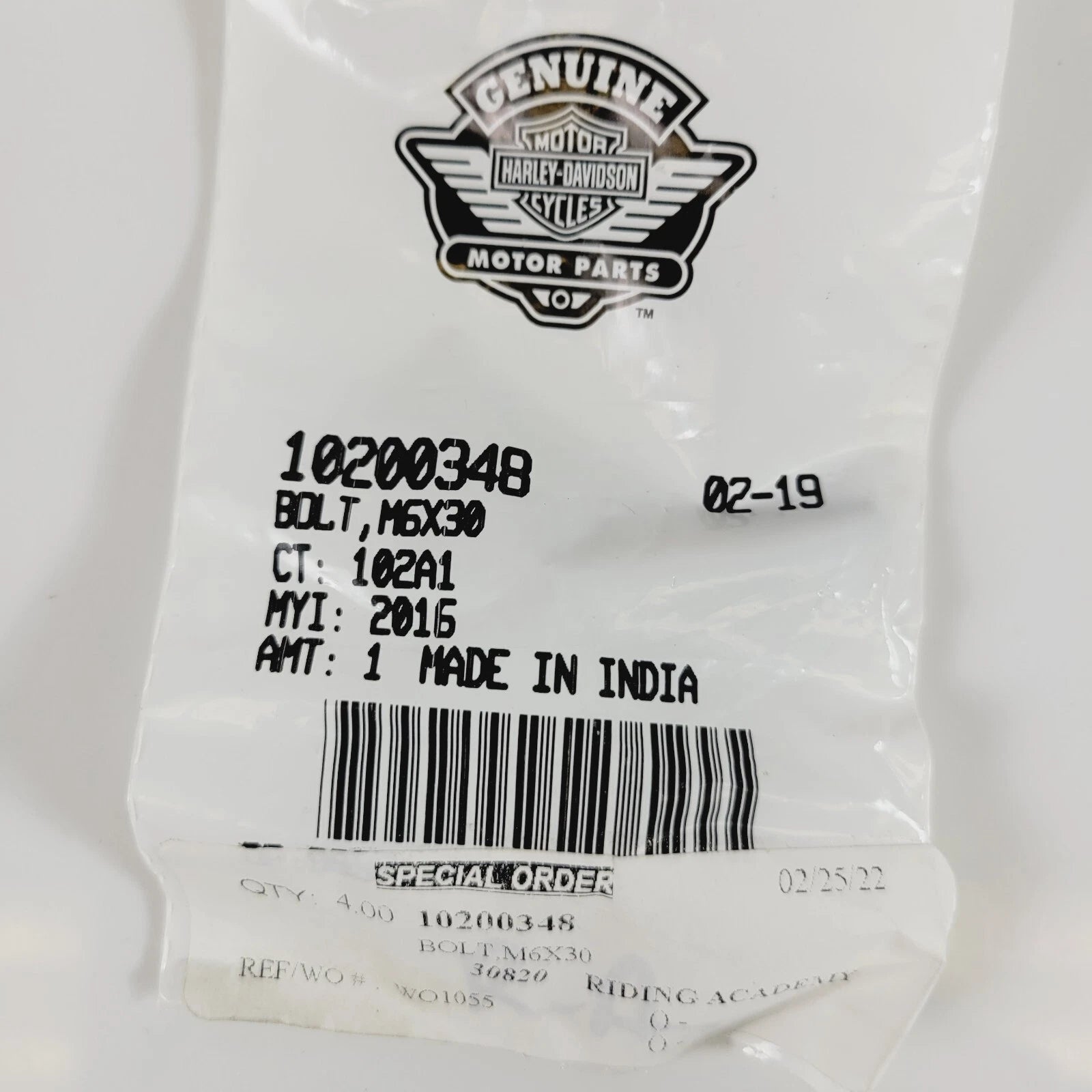 M6X30 Bolt for Harley-Davidson (2000–2023) 10200348