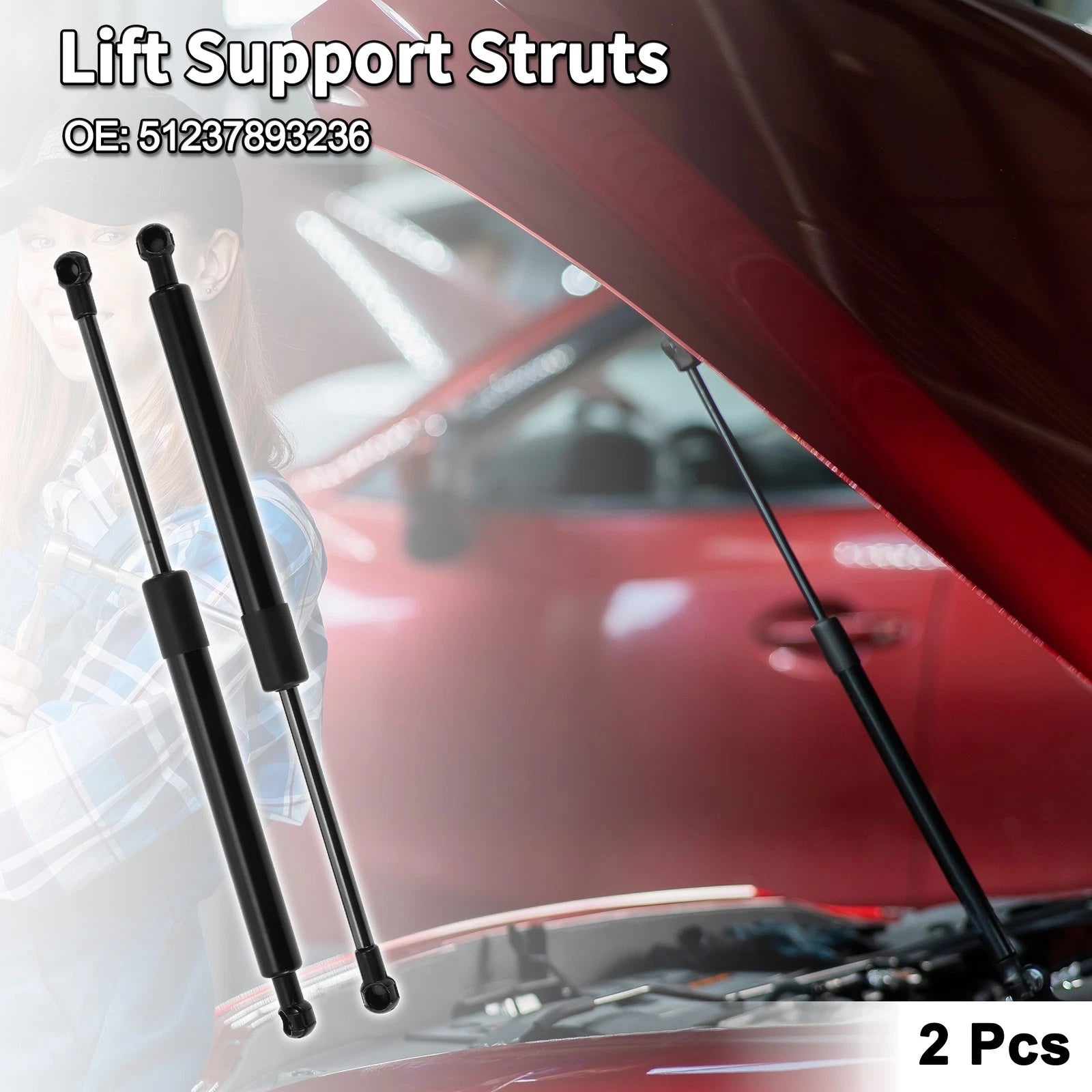 Front Hood Lift Supports Struts No. 51237893236 for BMW E46 M3 (2001–2006)
