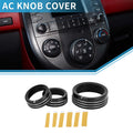 Set of 3 AC Climate Heater Switch Knob Cover Rings for Kia Soul (2009–2013)