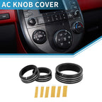 Set of 3 AC Climate Heater Switch Knob Cover Rings for Kia Soul (2009–2013)