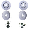 Hella Front Rear Rotors Disc Brake Pad Kit for Audi A4 A4 Quattro (1996–2001)