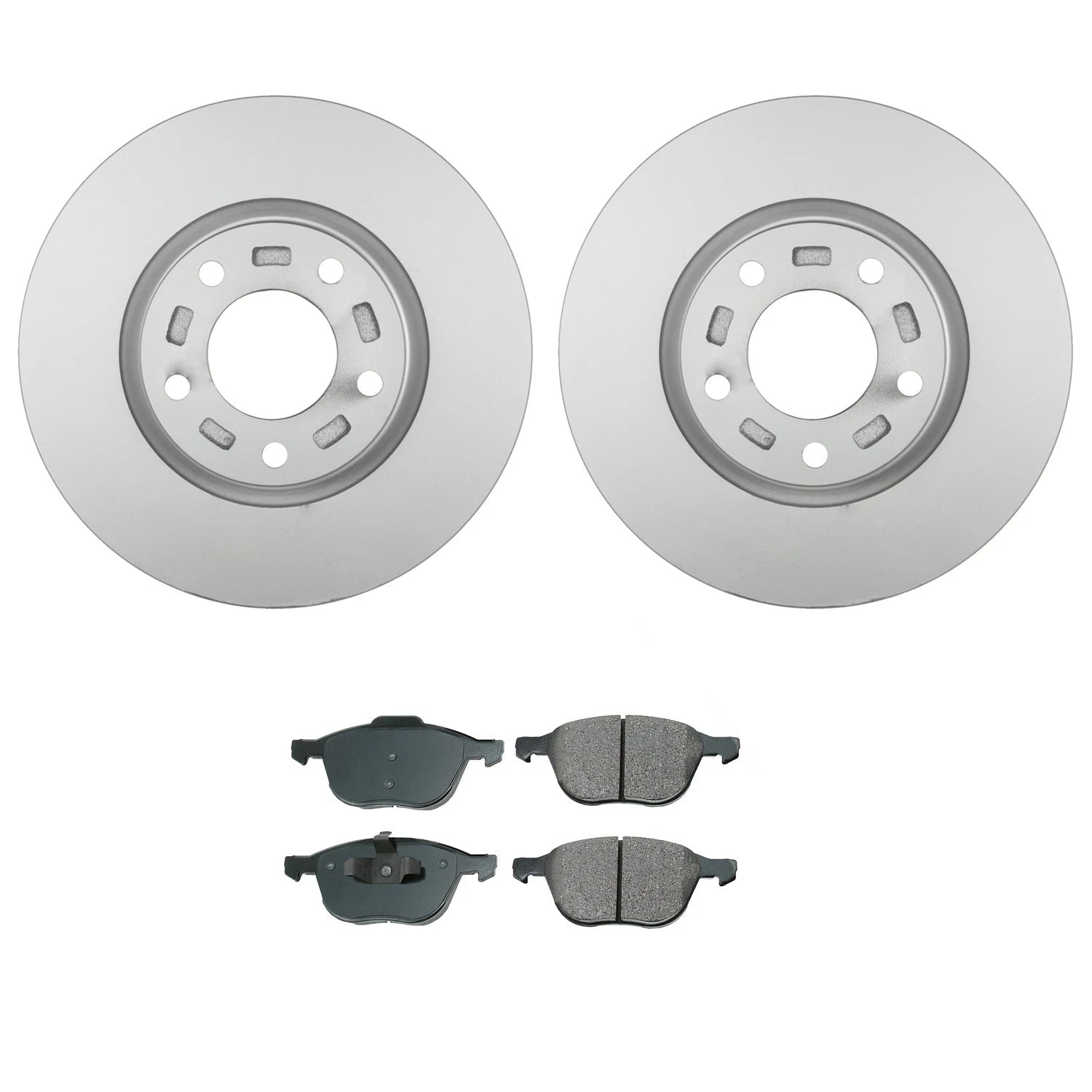 Bosch QuietCast Front Rotor & Akebono ProACT Brake Pad Kit for Mazda5 (2006–2015)