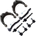 Set of 8 Front Upper Control Arms & Tie Rod Ends for Honda Accord (1998–2002)