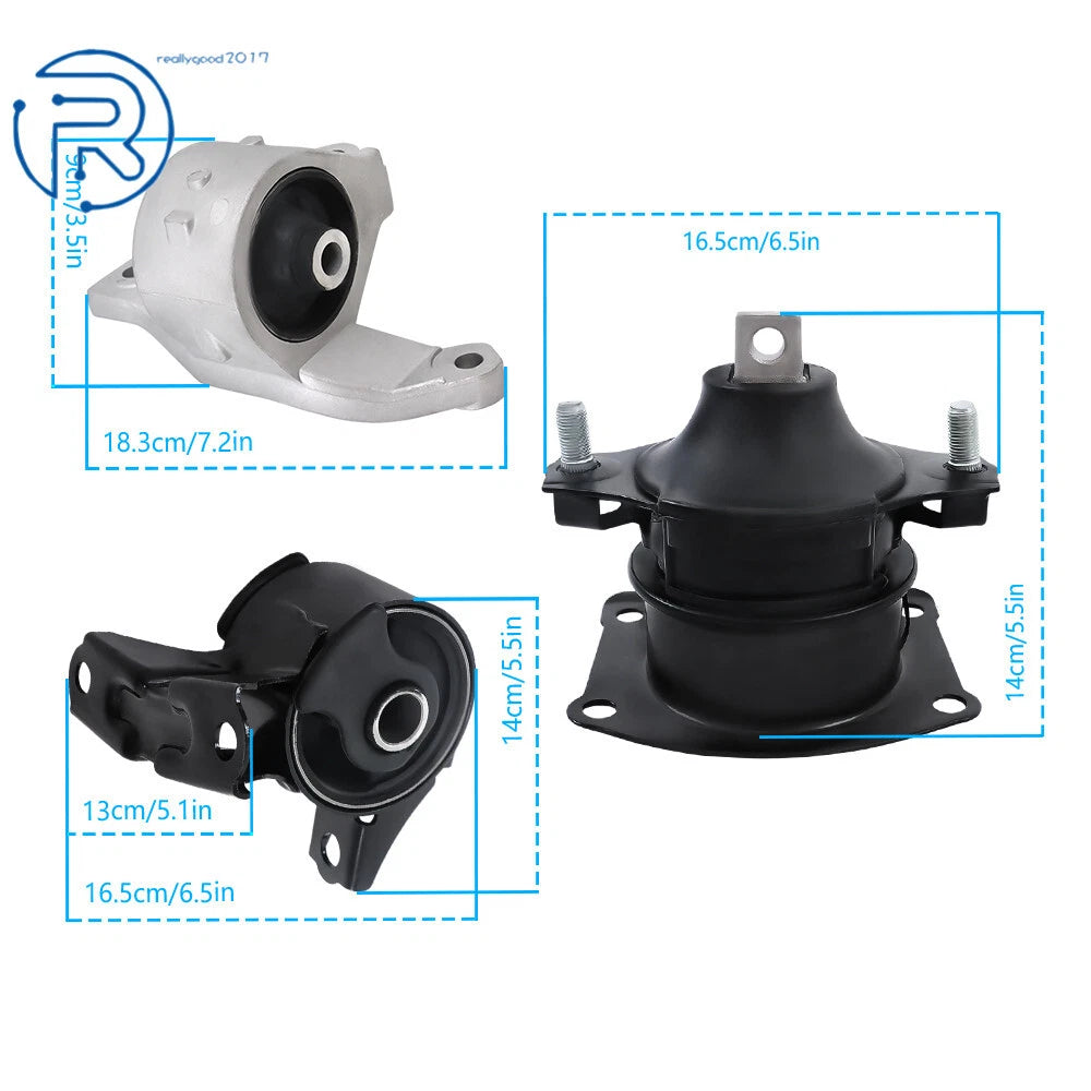 Set of 4 Engine & Transmission Mounts for Acura MDX (2007–2009)
