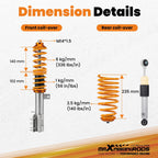 Adjustable Coilovers for Fiat 500 (2009-2019)