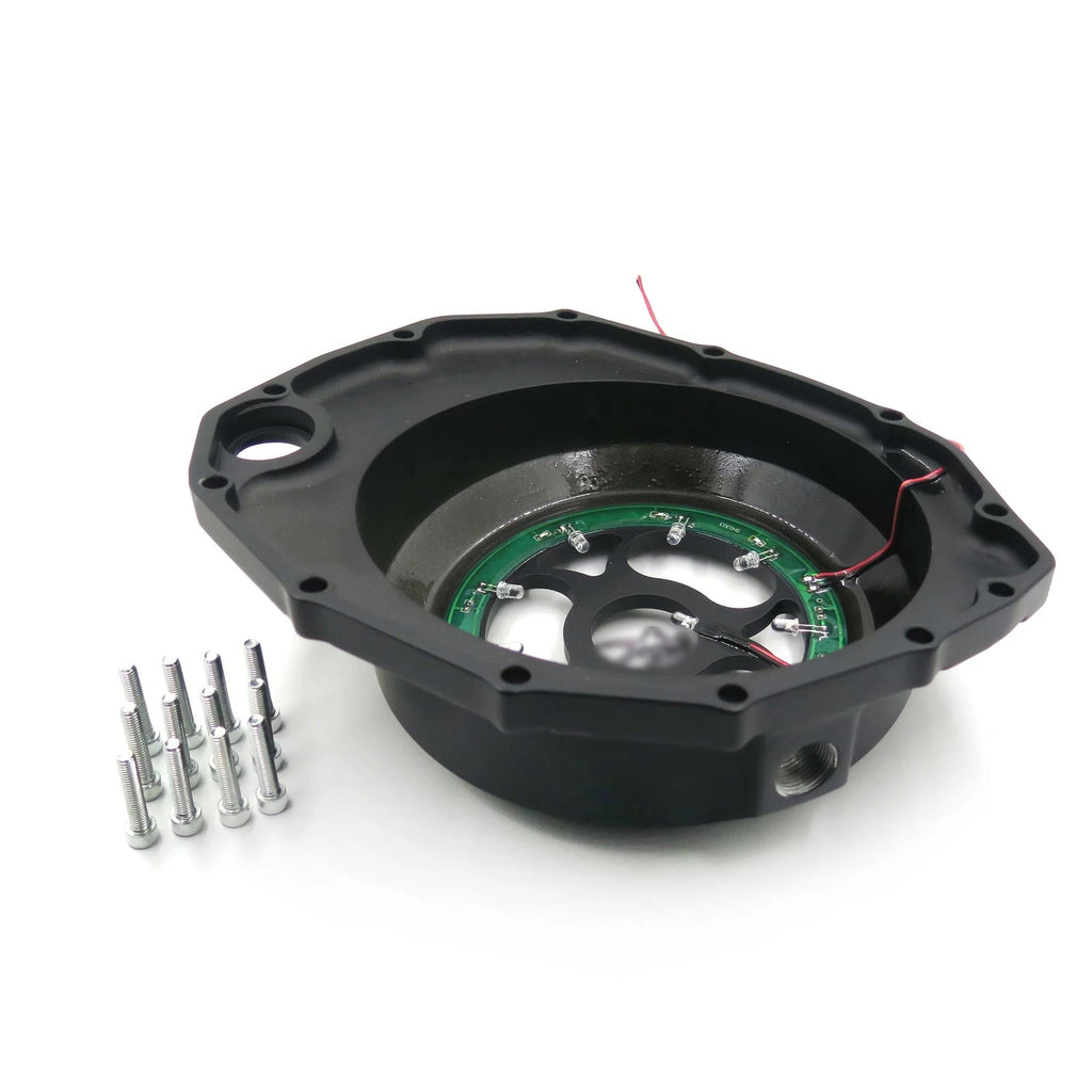 Green LED Clear Engine Clutch Cover for Suzuki GSXR1300 Hayabusa (1999–2020)