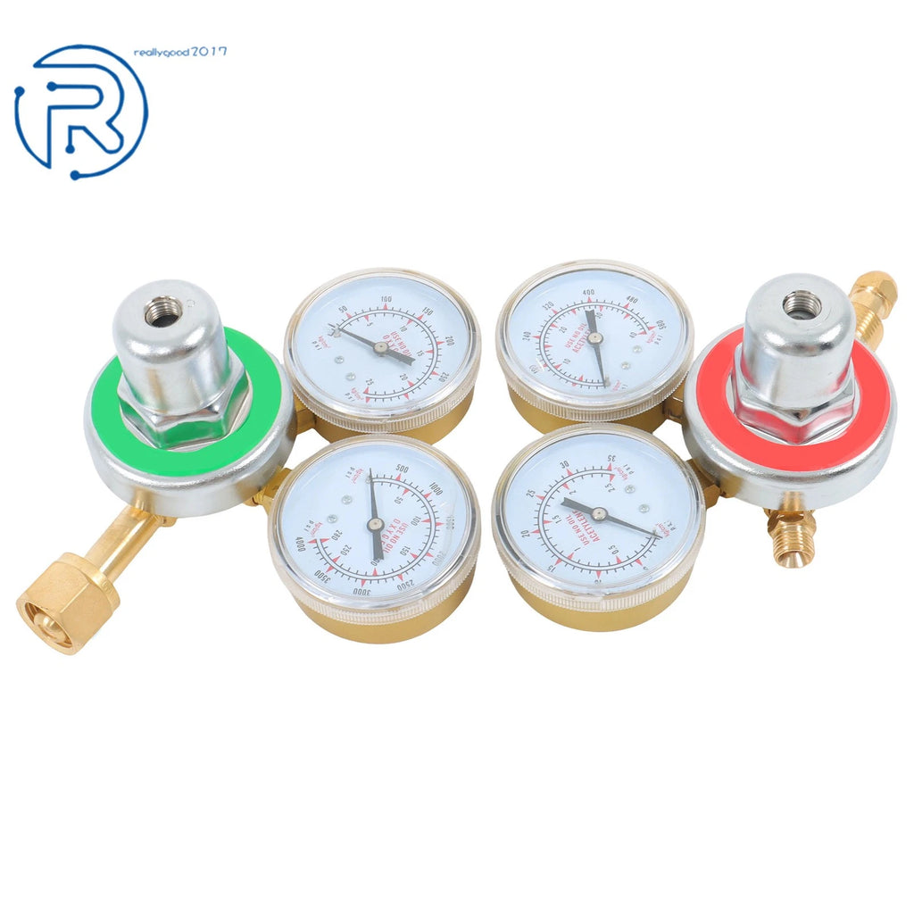 3" Oxygen CGA-540 & Acetylene CGA-200 Welding Regulator Pressure Gauge