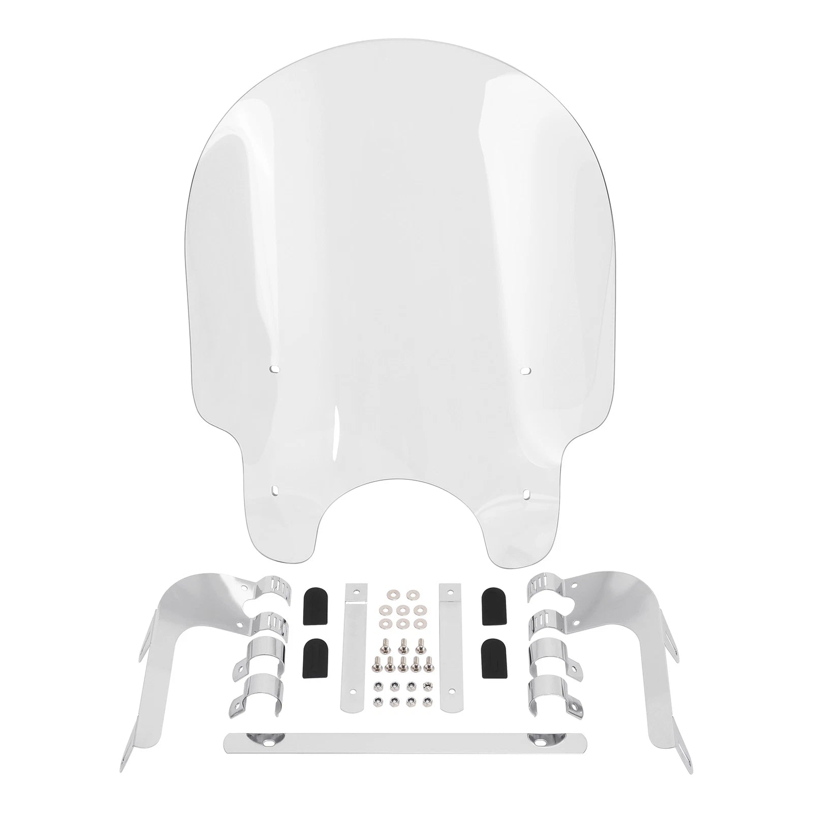 Clear Windshield with 39mm Clamps for Harley Dyna Sportster XL883 1200 (2004–2023)