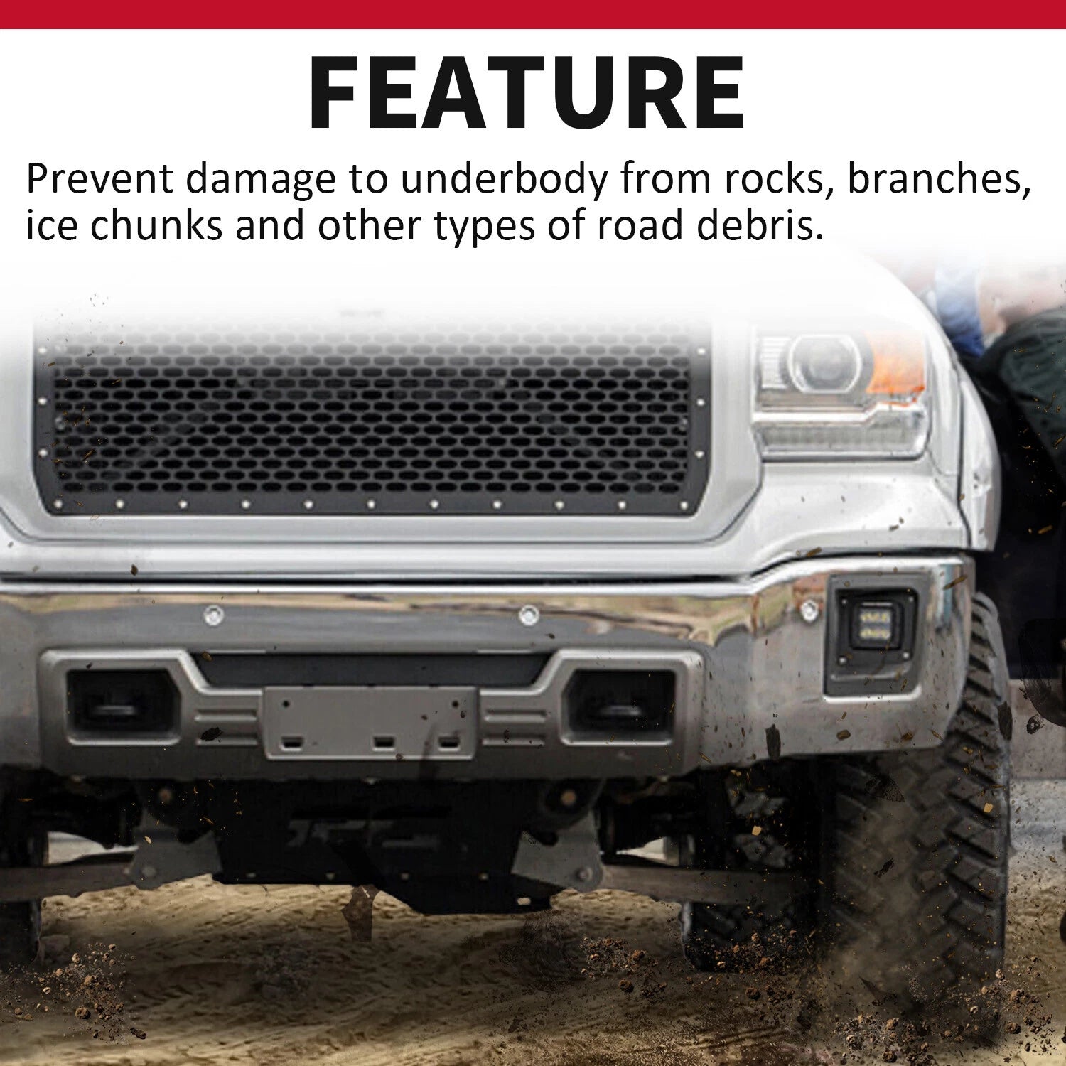 Front Bumper Skid Plate for GMC Sierra 1500 (2014–2015)
