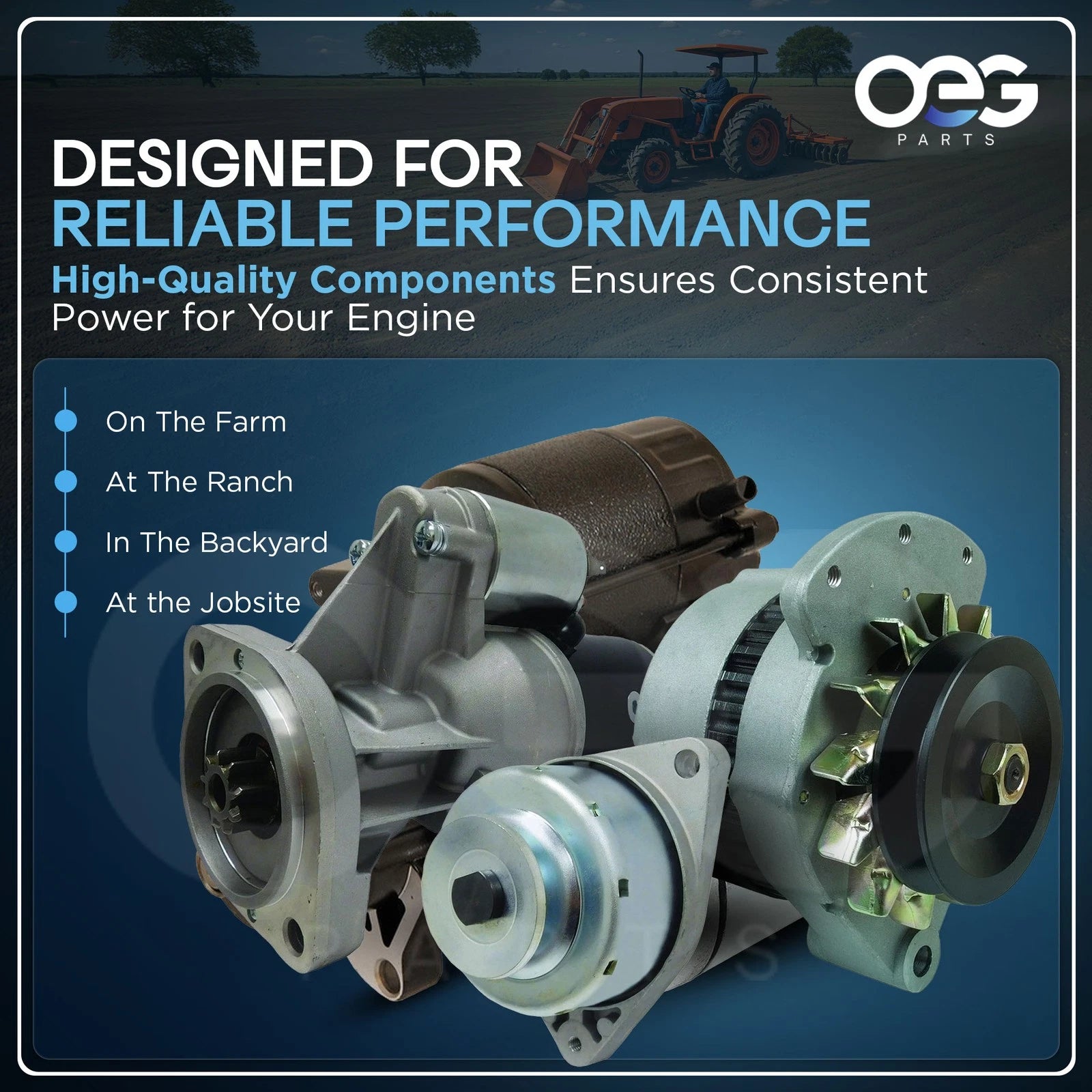 Starter for Ford Farm Tractors 2N 1942–1947, 9N 1939–1943