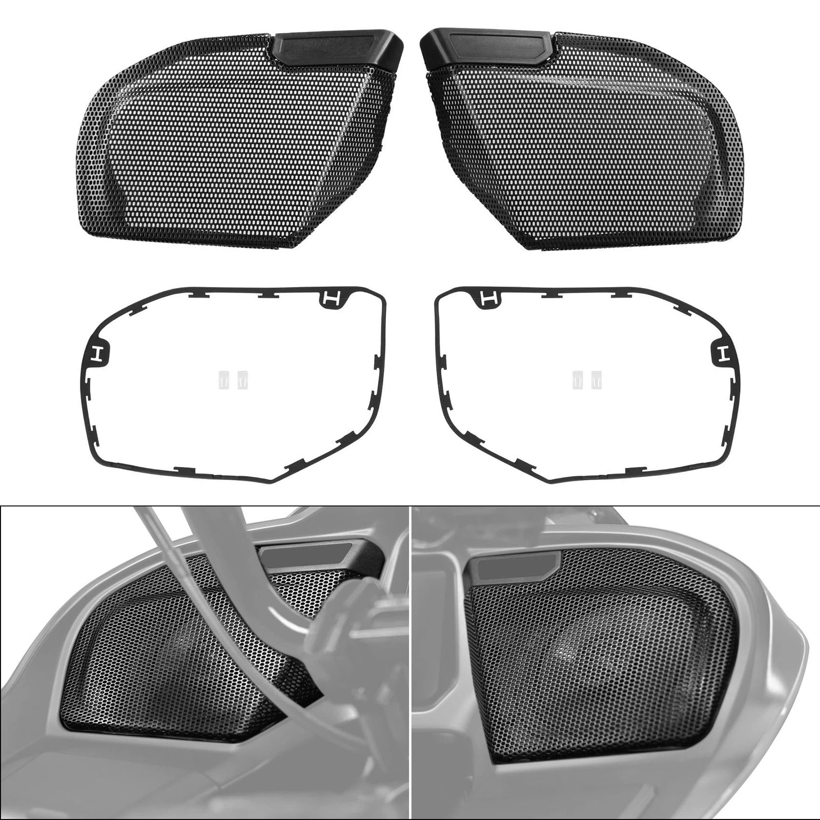 Front Fairing Speaker Grills Mesh Covers for Harley CVO Road Glide (2023–2026)