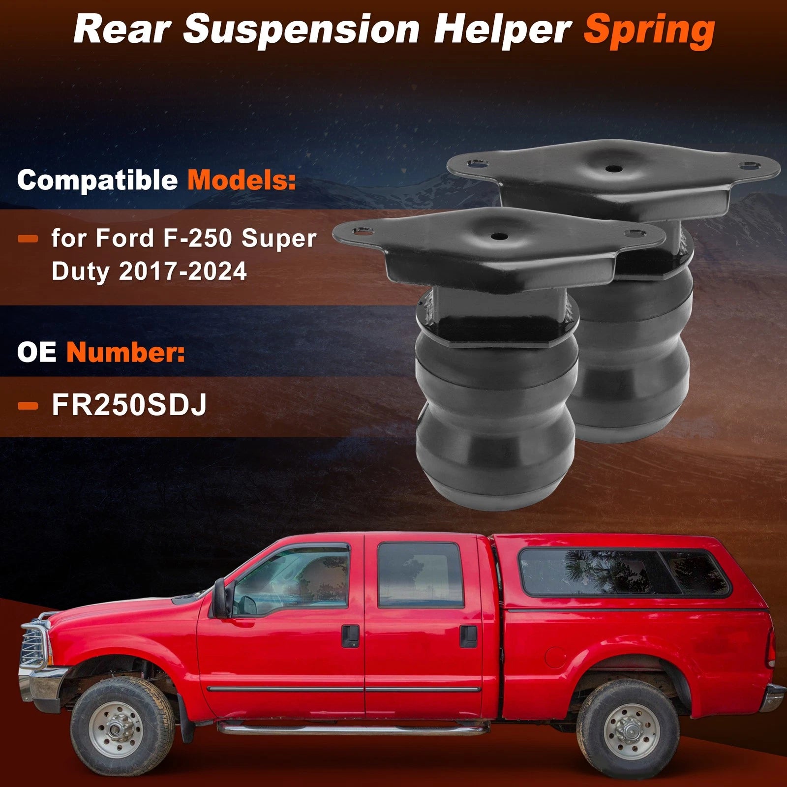 Rear Suspension Helper Spring Kit for Ford F-250 Super Duty (2017–2024) No.FR250SDJ