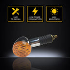 2X Motorcycle Turn Signal Light for Bullet  Amber Indicators