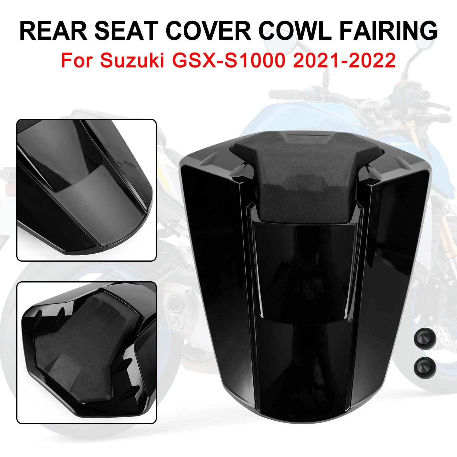 Rear Seat Cover Cowl Fairing for Suzuki GSX-S1000 (2021–2024) Gloss Black