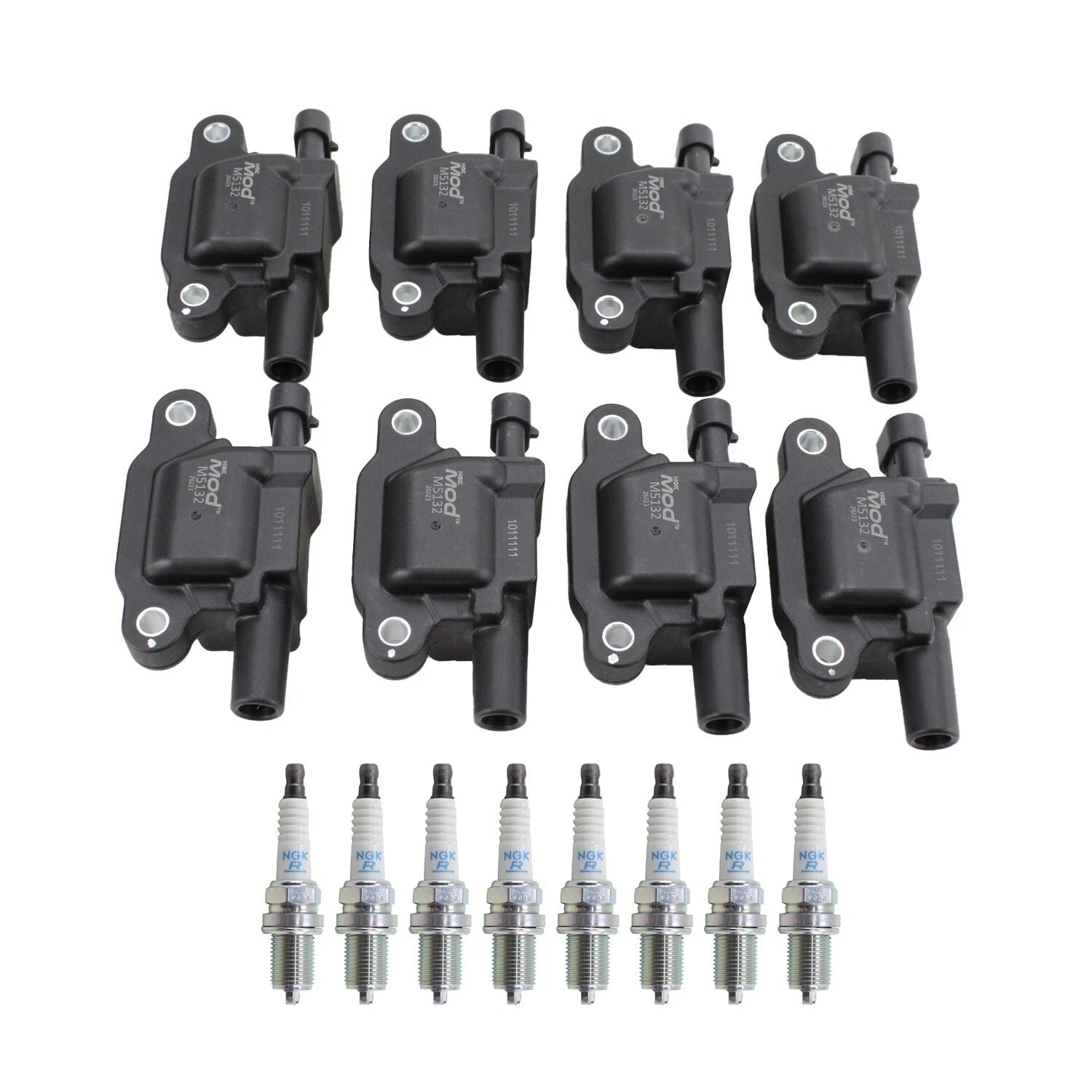 NGK Ignition Coil & 8 Nickel Spark Plugs Kit for GMC Savana 1500 (2003–2023)