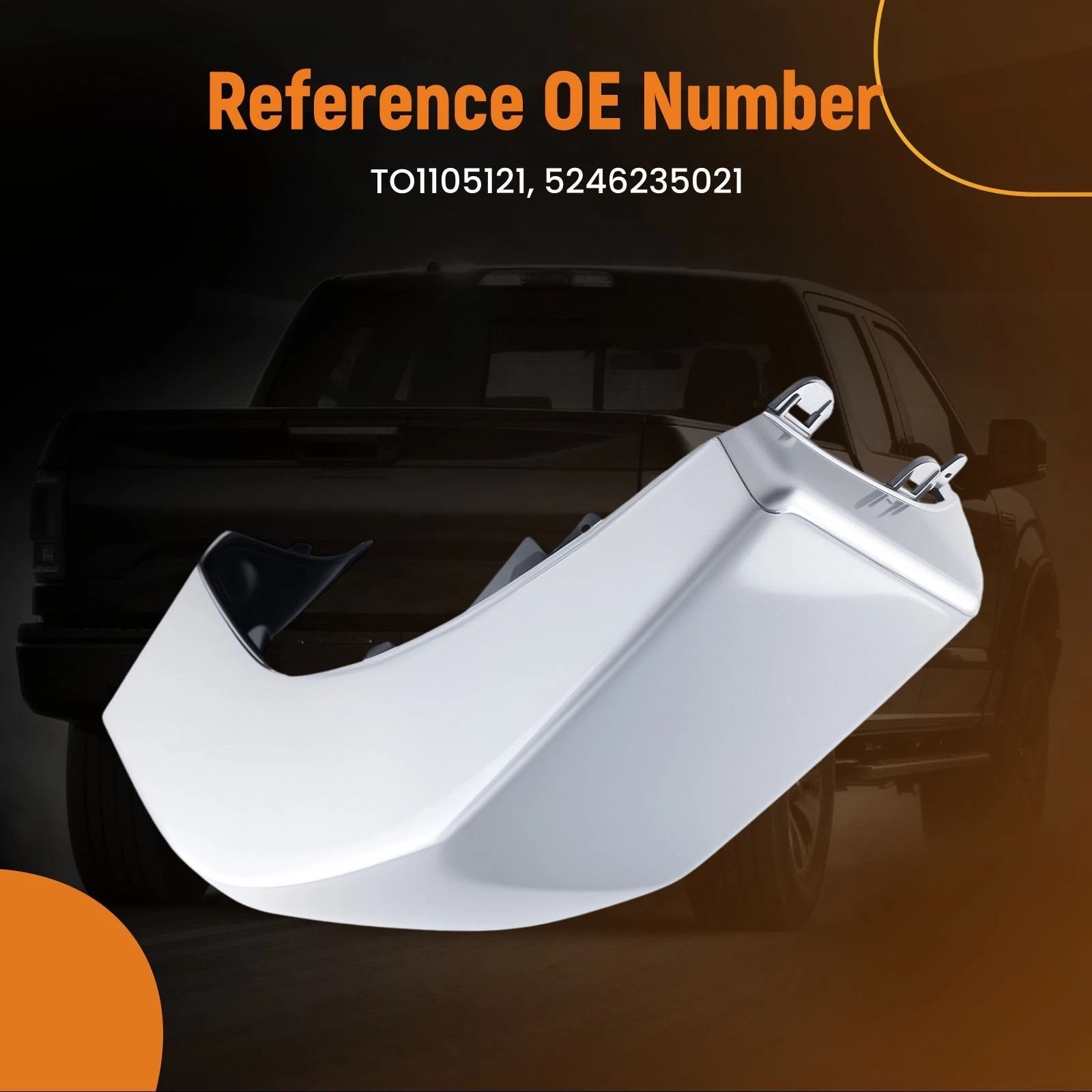 Bumper End for Toyota FJ Cruiser (2007–2014) Rear Right Silver TO1105121