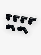 Set of 6 Thogus 62090 3/4in NPT x 3/4in HB 90 Elbow HDPE Black