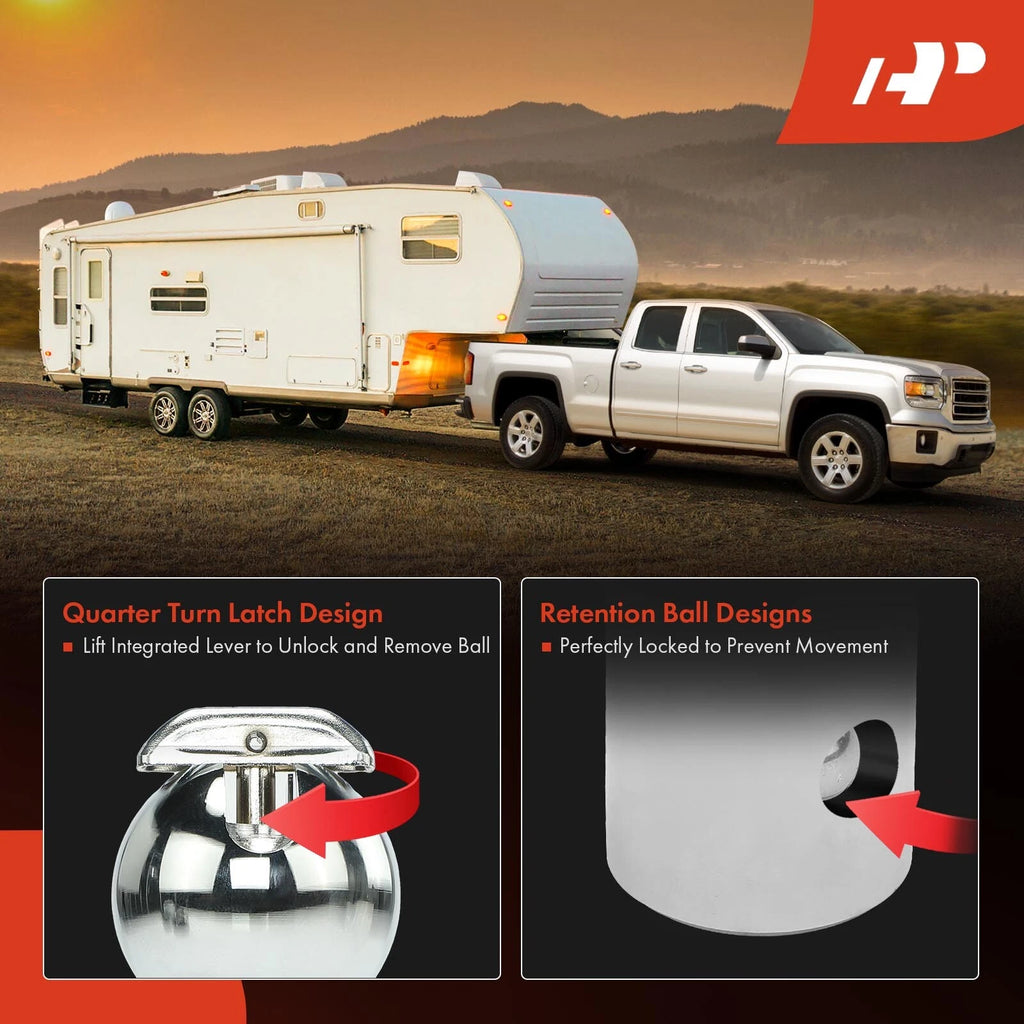 Gooseneck Trailer Hitch Ball & Safety Chain Kit for Chevy GMC Ford F250