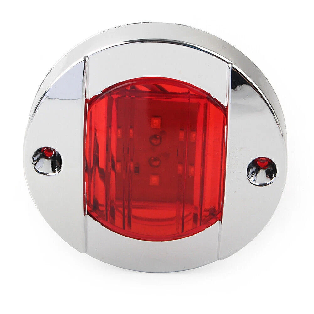 2X ABS Round 12V LED Side Marker Lights for Truck Trailer RV Boat