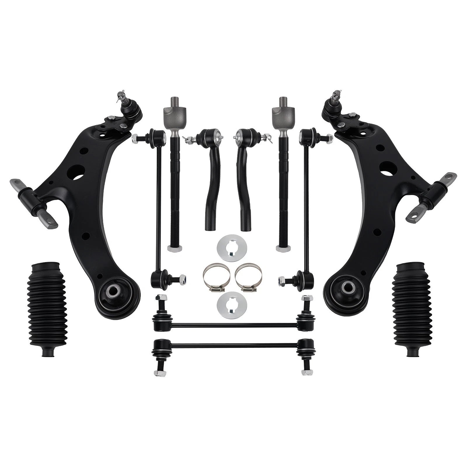 14Pcs Suspension Front Lower Control Arm Tie Rods for Toyota Camry (2007–2011)