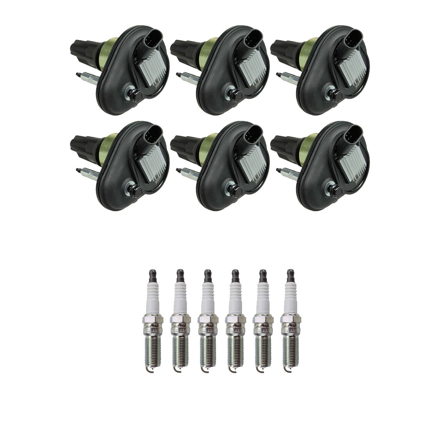 Set of 6 NGK Ignition Coils & Platinum Spark Plugs for Bravada Envoy Rainier (2002–2009)