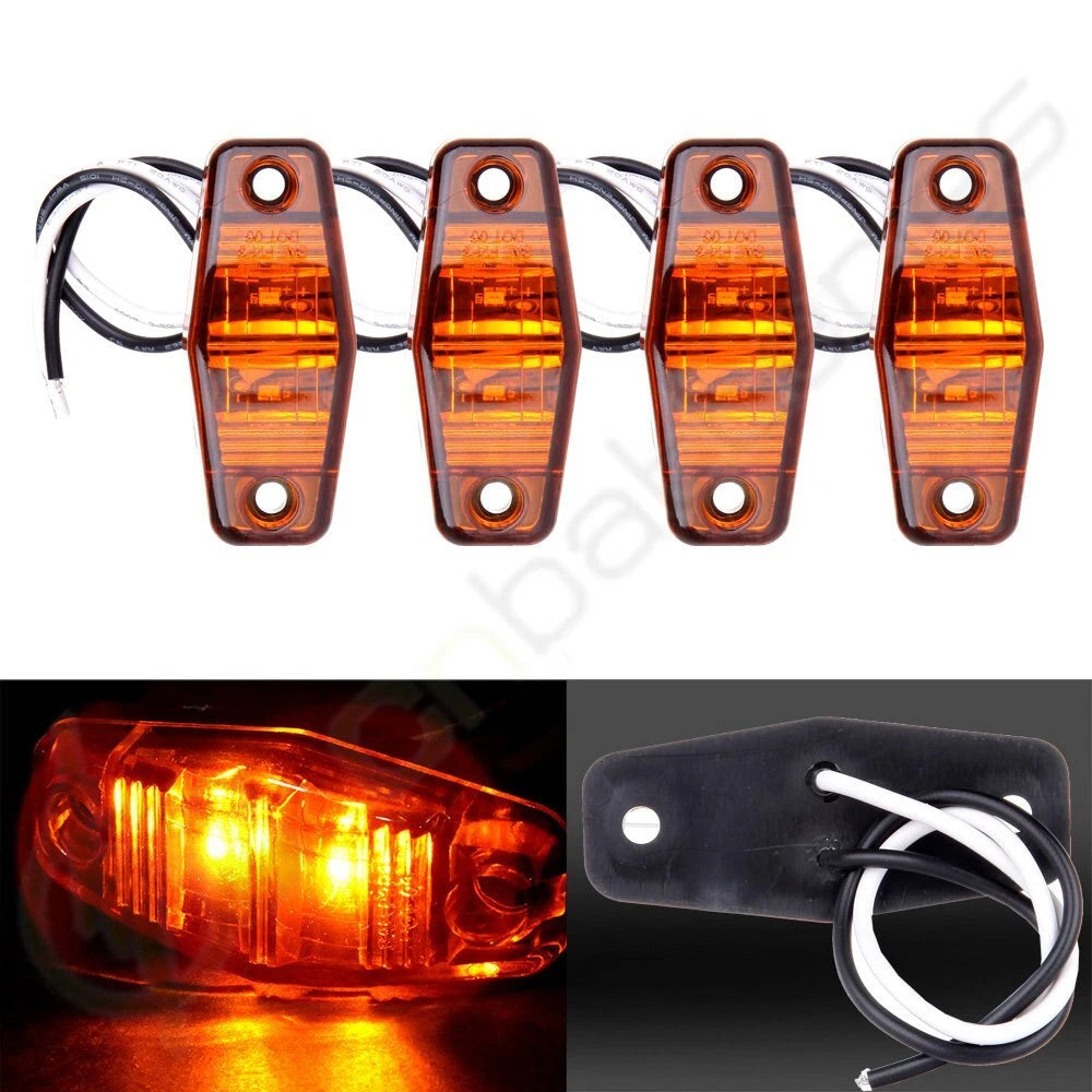 4pcs LED Light Diode Amber Clearance Side Marker for Universal Trailer