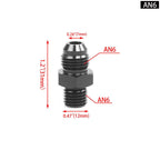 Set of 4 AN Male Flare to Metric Straight Fitting Adapters - Black