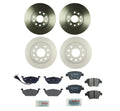 Disc Brake Pad and Rotor Kit for (288mm/253mm) (Semi-Metallic)