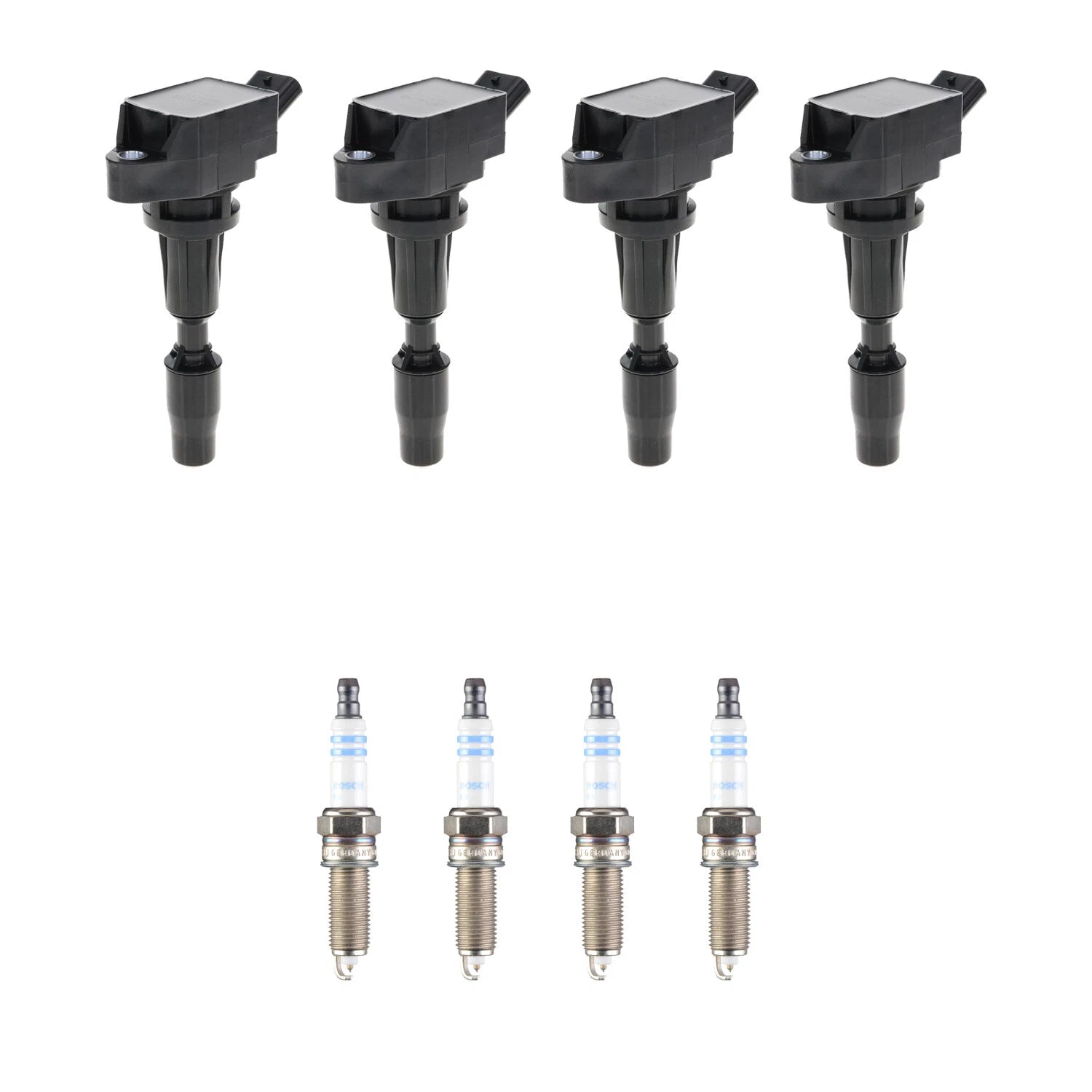 Set of 4 Ignition Coils & Spark Plugs for Kia Optima (2011–2015)