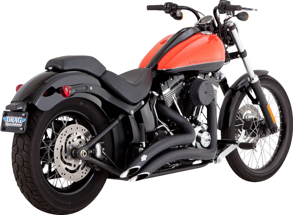 2-into-2 Big Radius Exhaust System for Vance & Hines (Matte Black) 46079