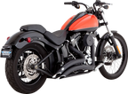 2-into-2 Big Radius Exhaust System for Vance & Hines (Matte Black) 46079
