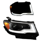 HID/Xenon Projector Headlight for Jeep Compass (2017–2021) w/LED DRL