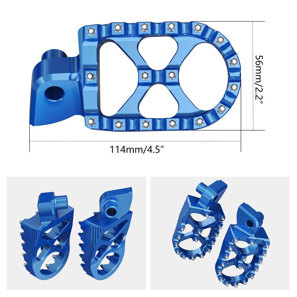 Wide Billet Foot Pegs for Yamaha YZ65 (2018–2023), YZ85/125/250 (2003–2023)