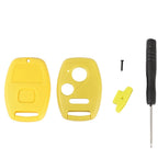 Key Fob Shell Case for Honda (2003–2012) - Yellow, Screw Driver Included
