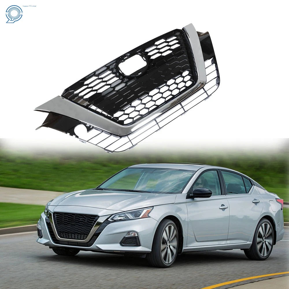 Chrome Black Front Upper Grille for Nissan Altima (2019–2021)