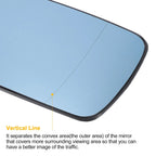 Right Side Blue Mirror Glass w/ Back Heated for BMW 3 Series E30 E36