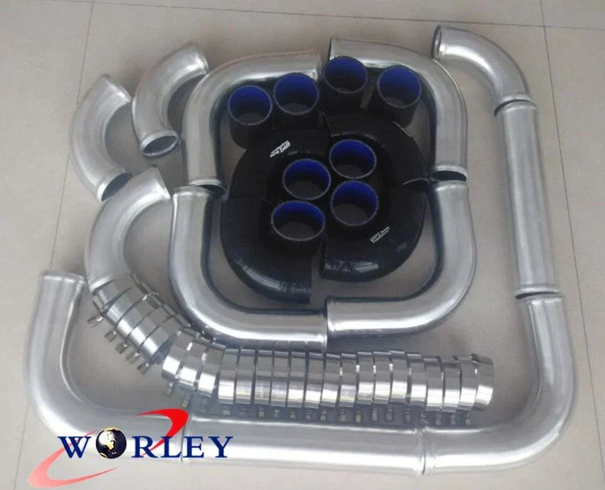 2.5" Universal Turbo Boost Intercooler Piping Kit for Car