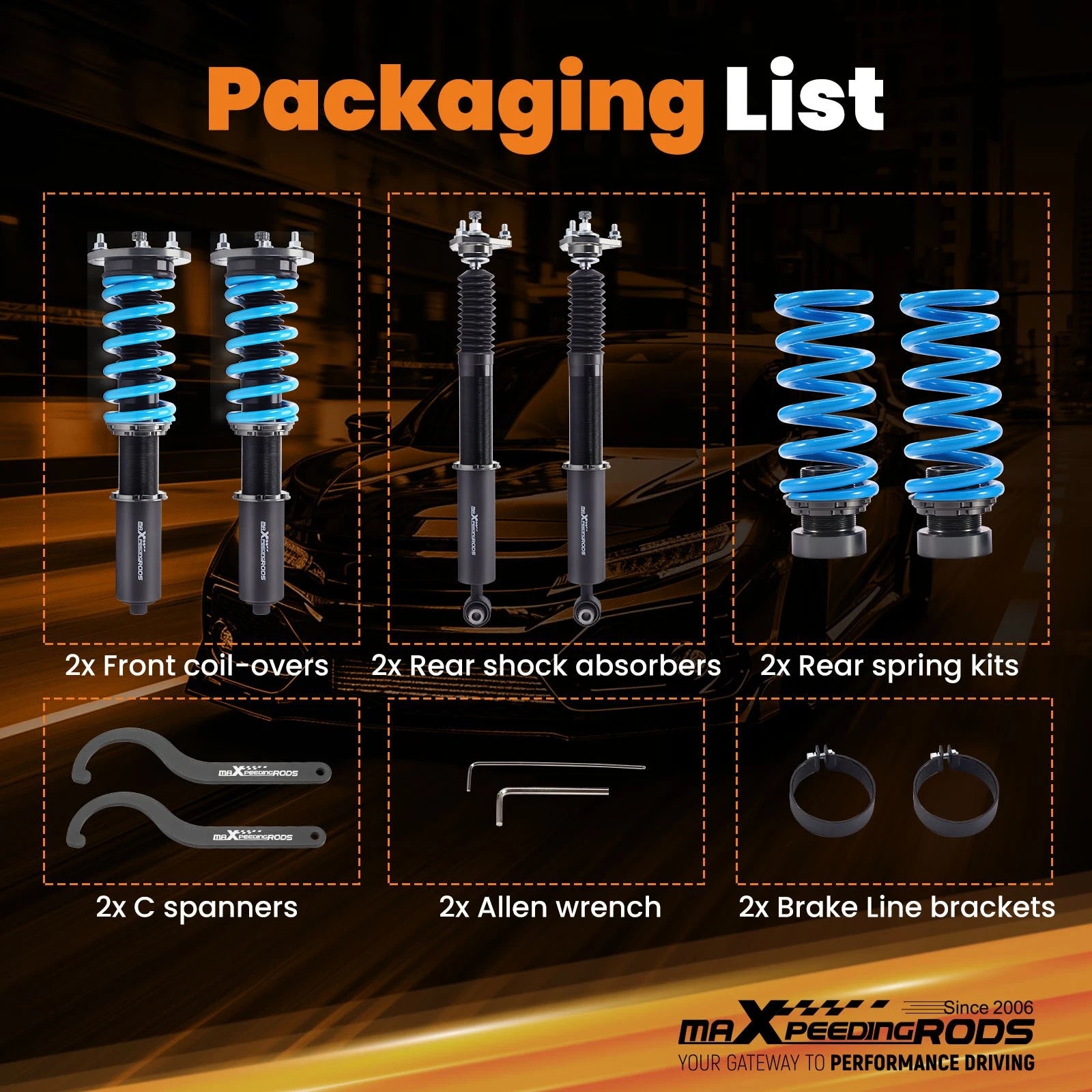 24 Step Coilovers Suspension Kit for Lexus IS250 IS350 (2014–2016)