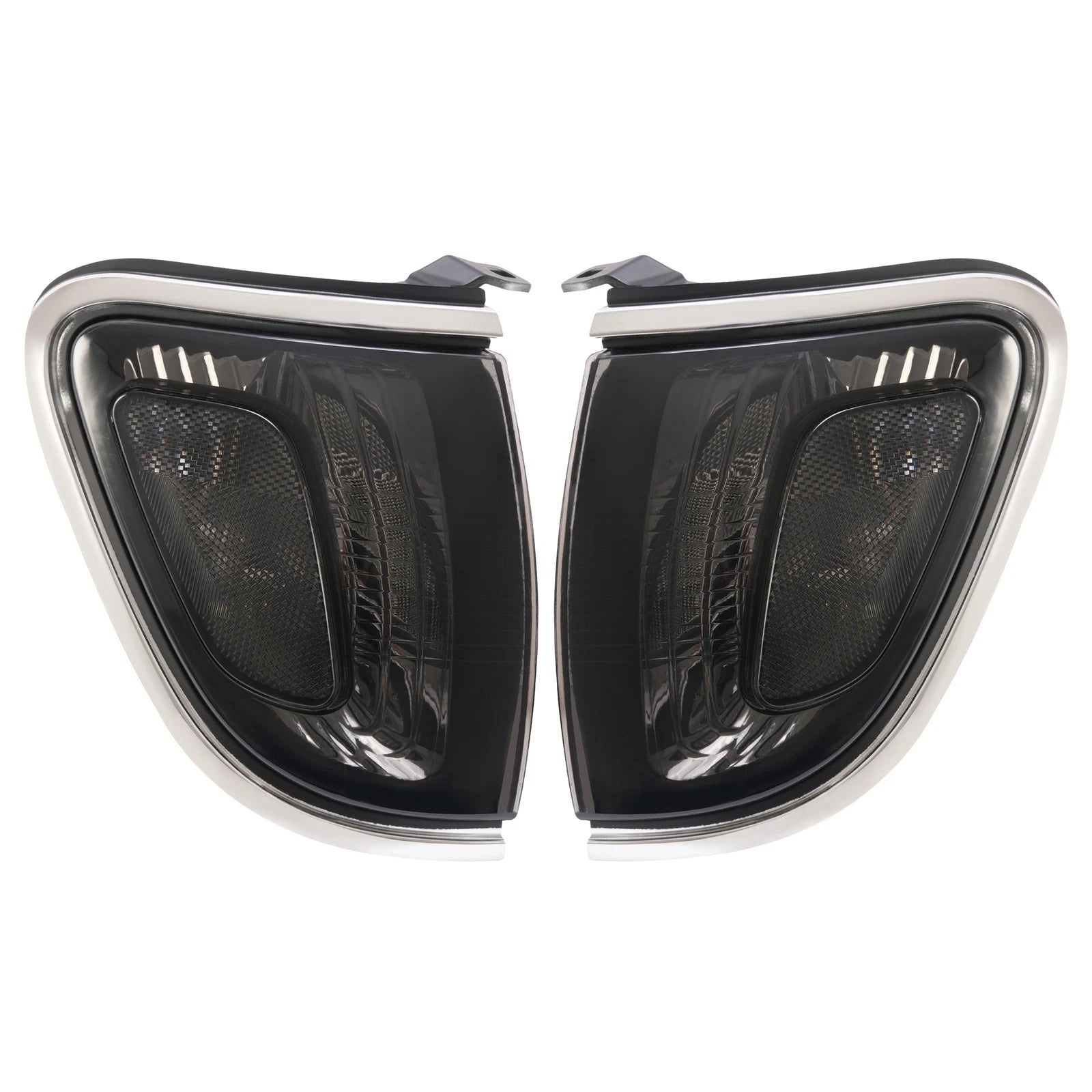 2Pcs Turn Signal Corner Light with Bulbs for Toyota Tacoma (2001–2004) Smoke Chrome