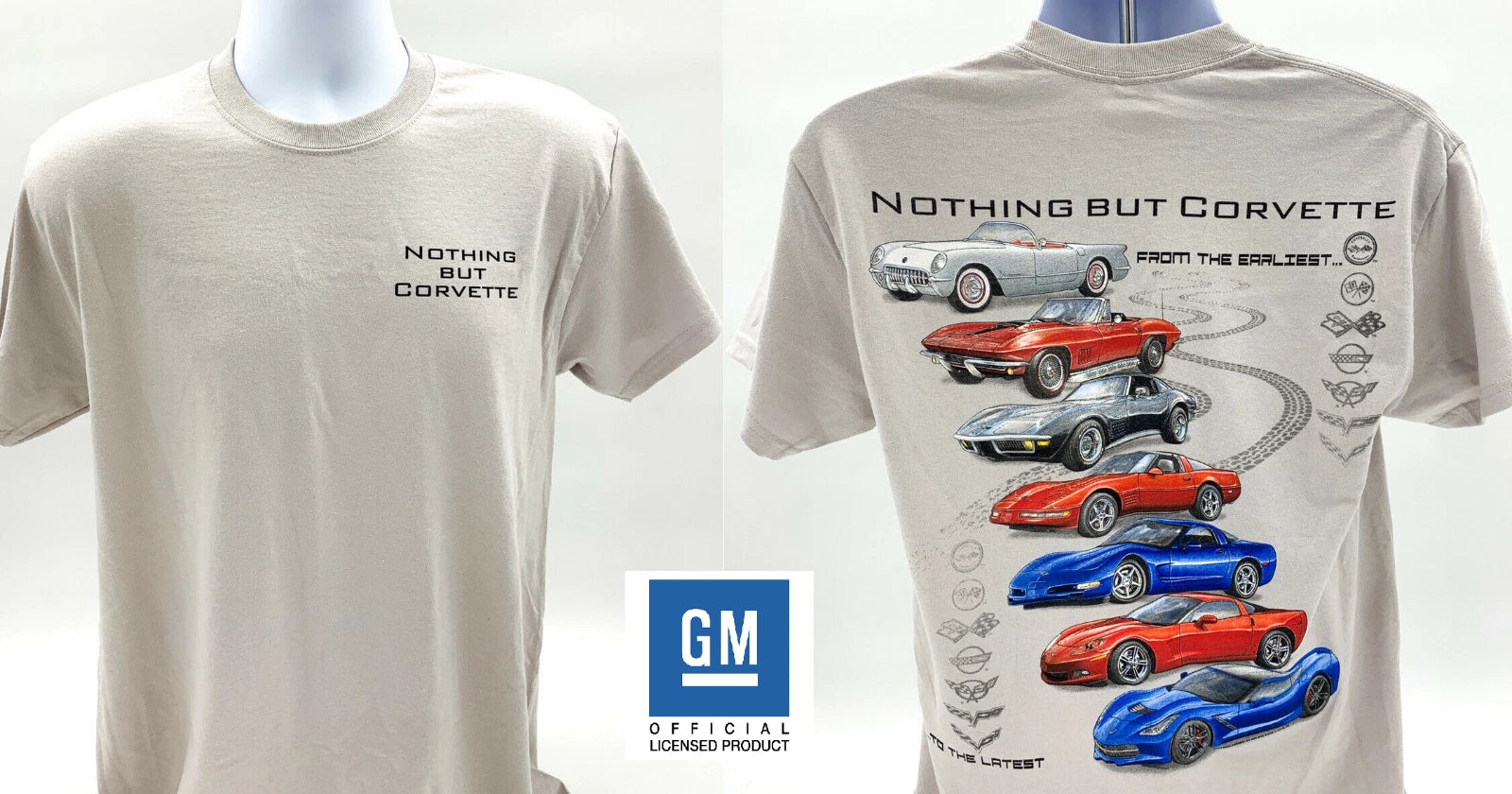 Chevy Corvette T-Shirt Lightweight Cotton for Corvette C7 C8 (2014–2024)