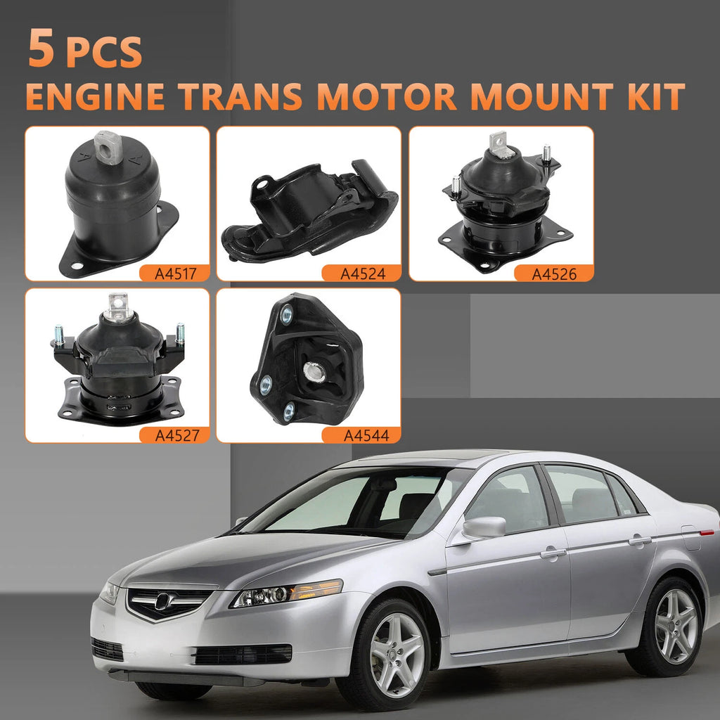 Set of 5 Engine Motor Trans Mounts for Acura TL (2004–2006)