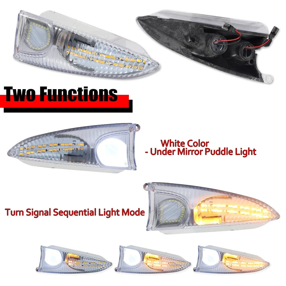 Dynamic LED Mirror Turn Signal Puddle Lights for Ford Expedition Navigator (2003–2006)