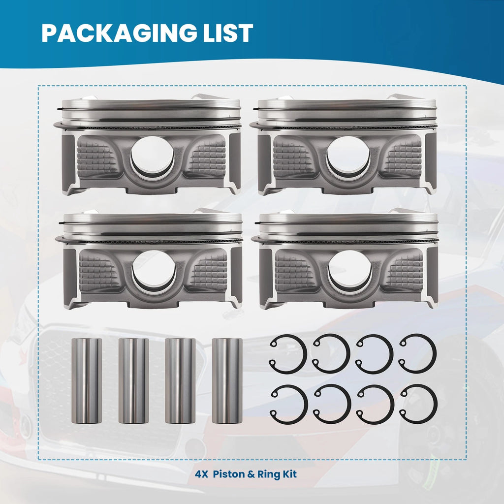 4X Pistons & Rings Set for Subaru Legacy Forester Outback 2.5 SOHC EJ253 (2006–2010)