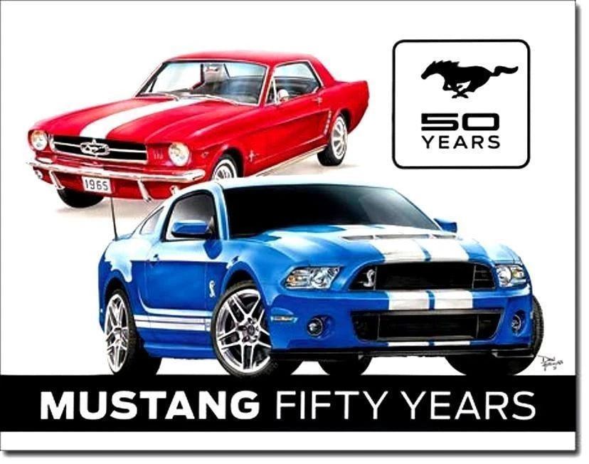 Vintage Tin Metal Sign for Ford Mustang GT Cobra Saleen (1993)