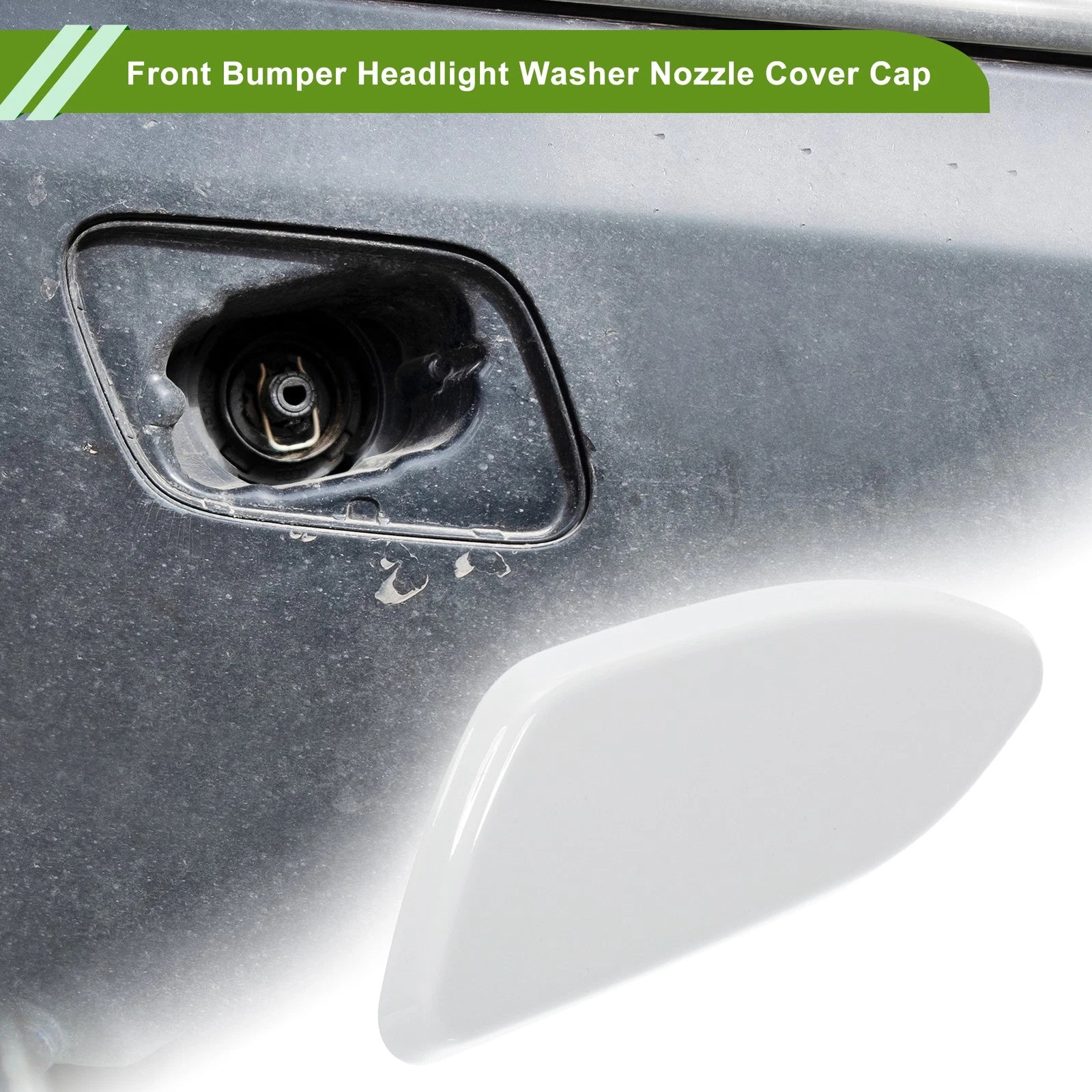 Front Left Washer Nozzle Cover Cap for Toyota Rav4 (2010–2012) 8504542110 White