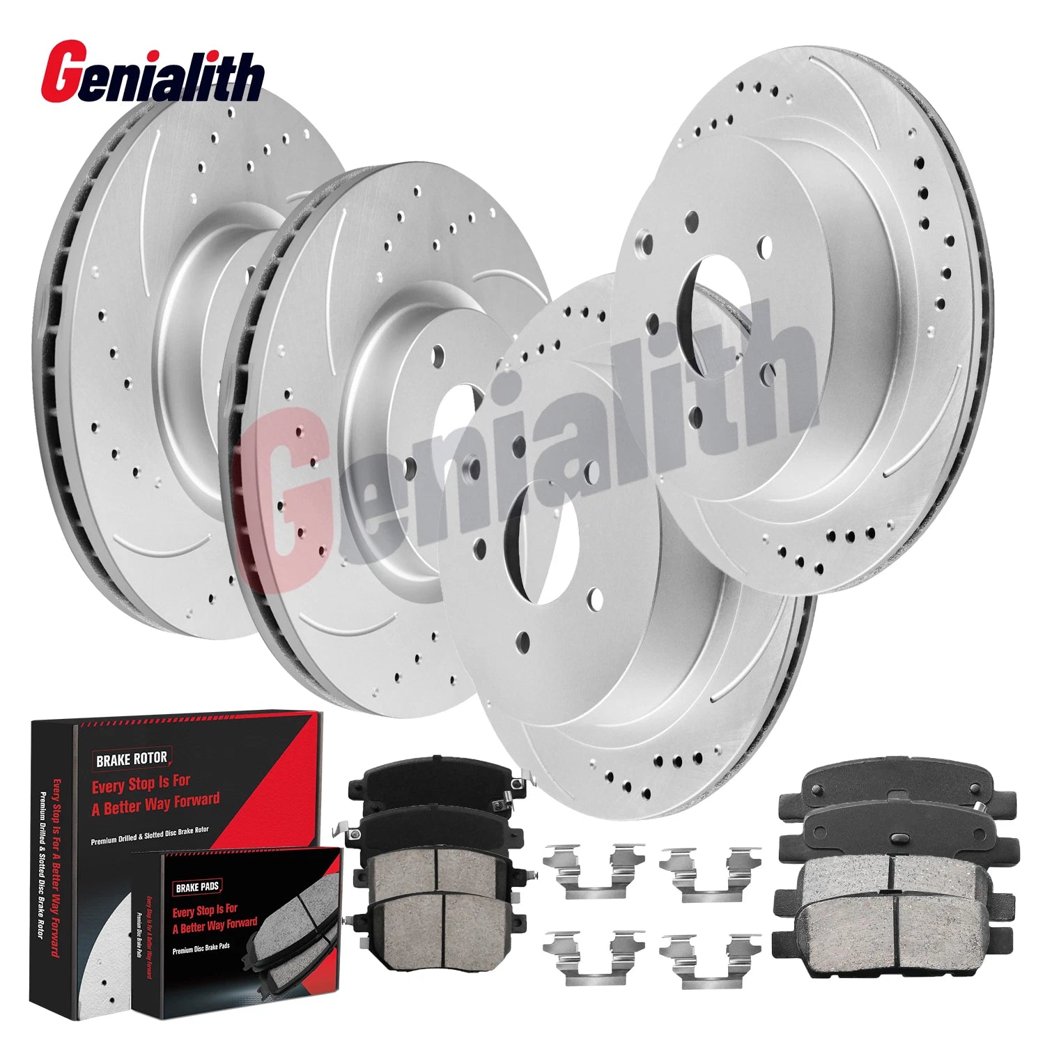 Drilled Disc Rotors & Brake Pads Kit for Nissan Murano (2005–2007)